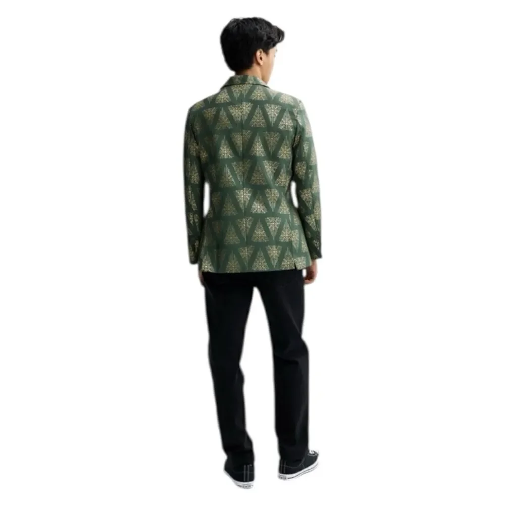 Suitmeister Holiday Snowflake Tree Blazer- Size Large
